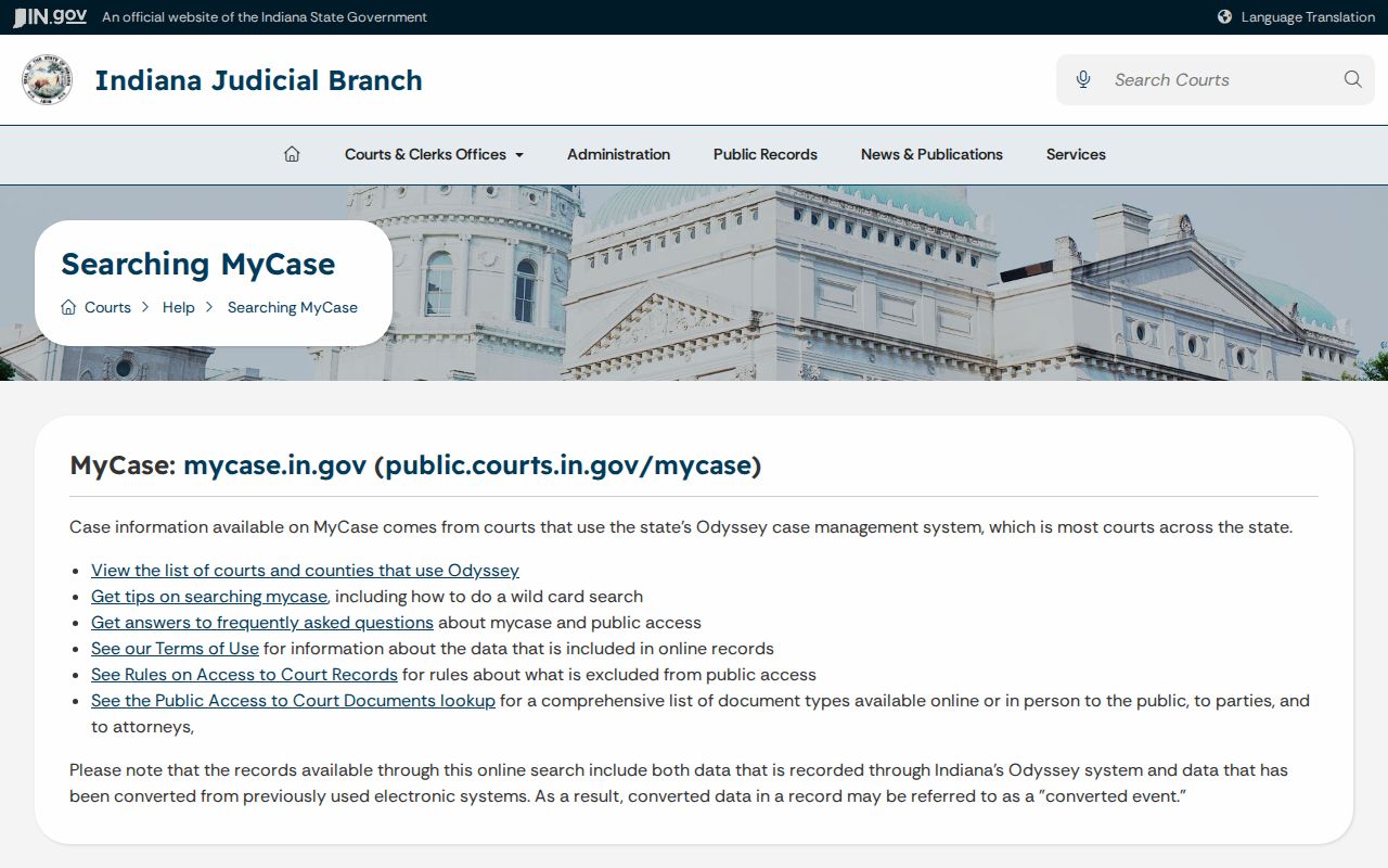 Sullivan County docket search MyCase help