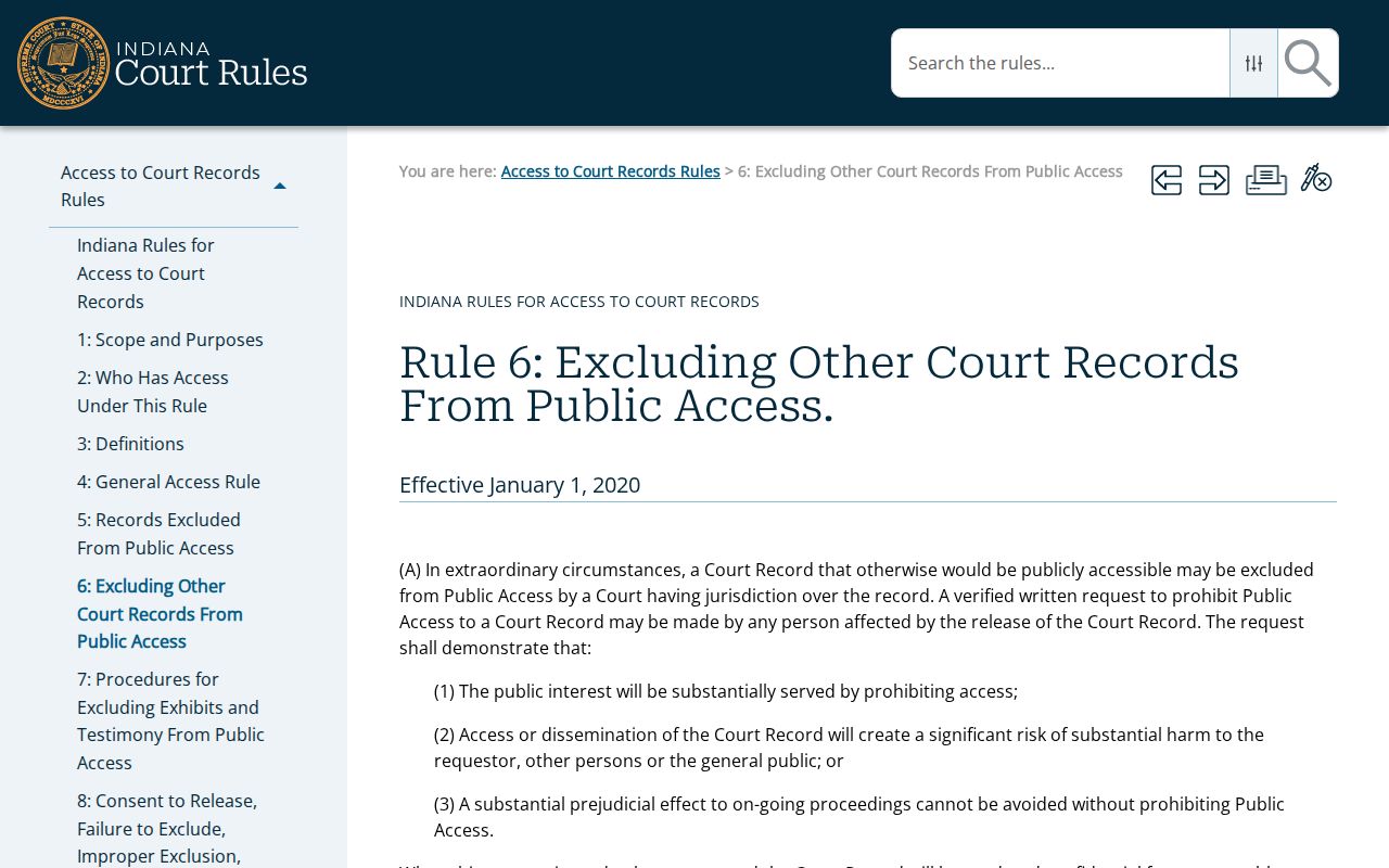 Sullivan County civil court docket court ordered exclusion rule
