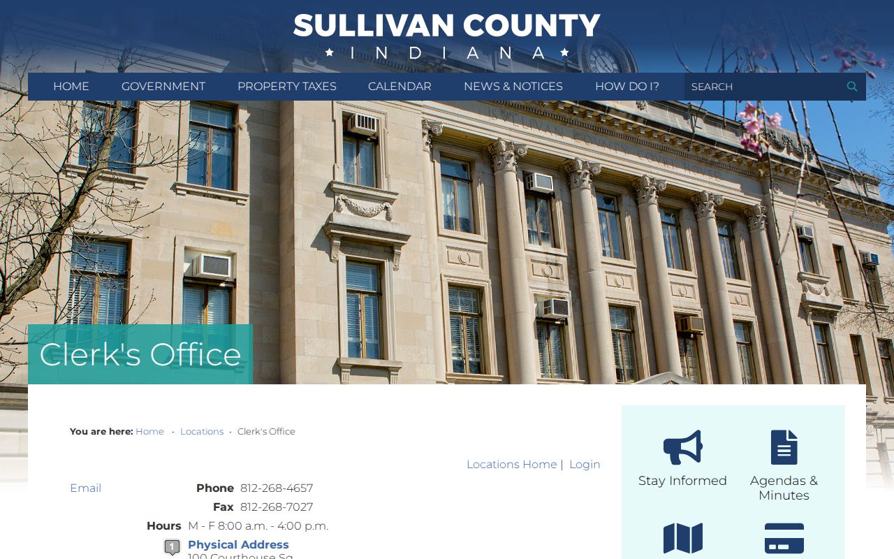 Sullivan County Clerk court docket office