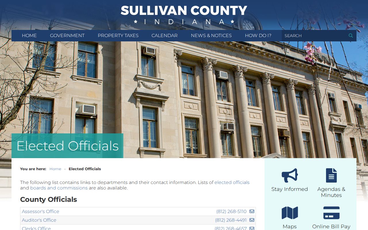 Sullivan County court docket government directory