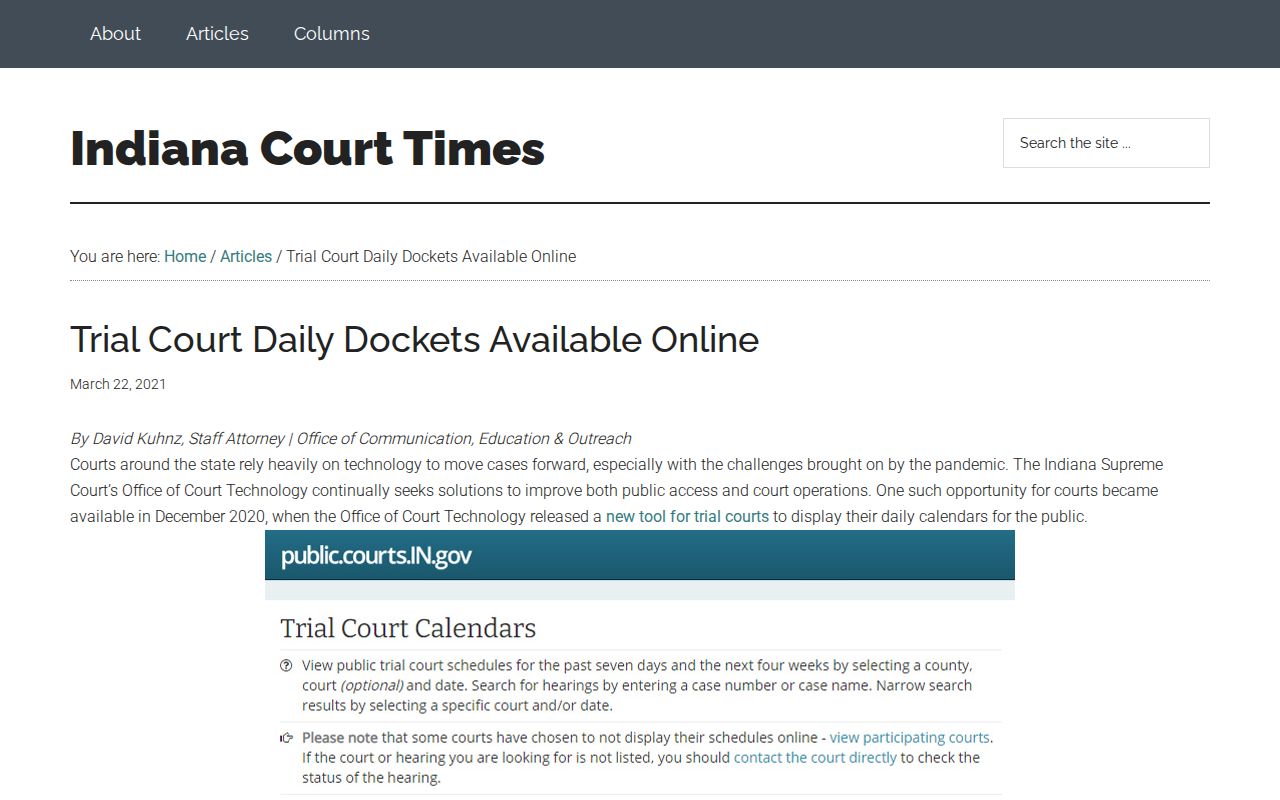 Sullivan County court schedule Court Times calendar announcement